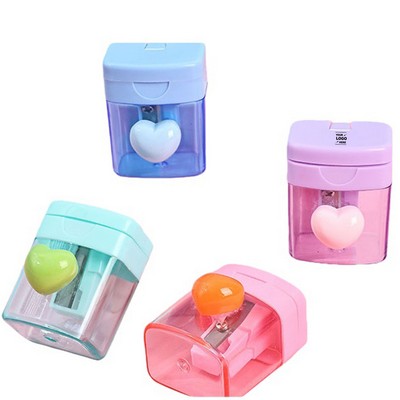Boxed Shaped Pencil Sharpener With Lid